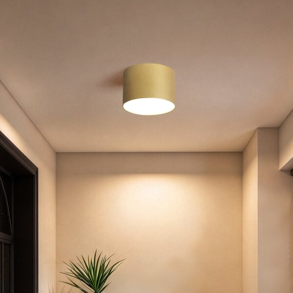 BRILAGI - Koupelnové stropní svítidlo FORIS LED/9W/230V pr. 9 cm zlatá IP44