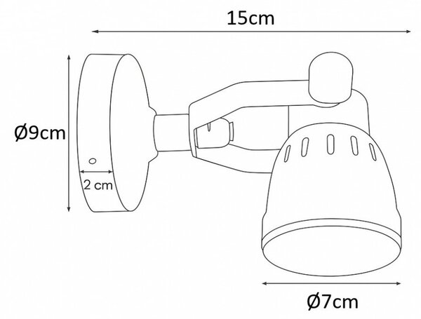 Nástěnná lampa Amelie 2 Barva: starý kov