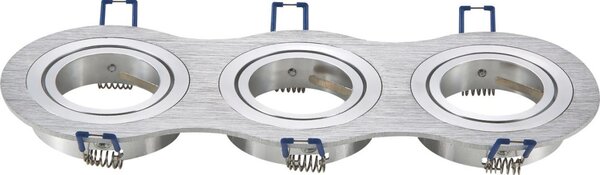 Aigostar - Trojitý rámeček pro podhledové svítidlo GU10 25,5x9,1 cm matný chrom