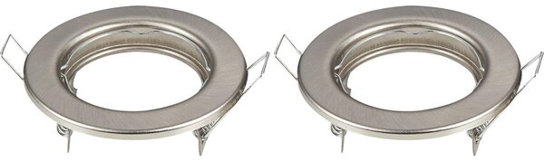 Aigostar - SADA 2x Rámeček pro podhledové svítidlo GU10 pr. 8 cm matný chrom
