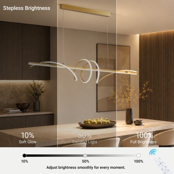 BRILAGI - LED Stmív. lustr na lanku SIGNATURE LED/50W/230V 120 cm zlatá + DO