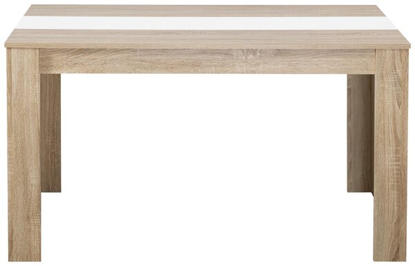 JÍDELNÍ STŮL, bílá, Sonoma dub, 135/75/80 cm Carryhome - Jídelní stoly
