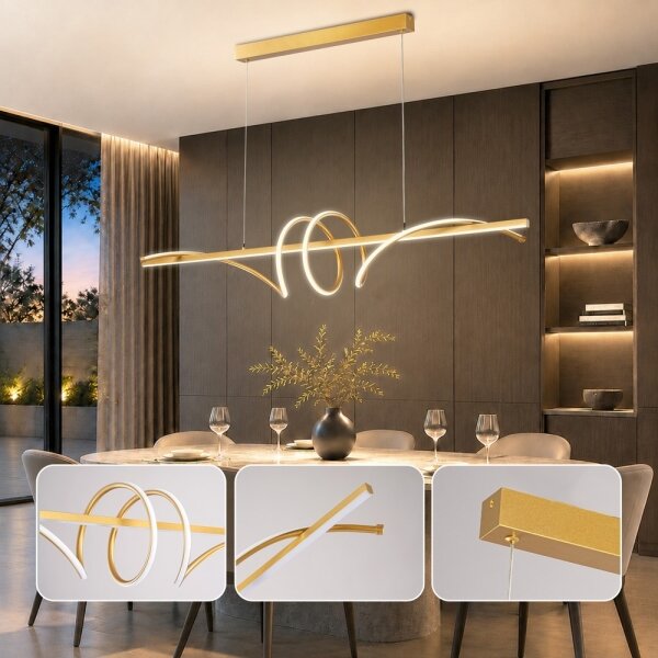 BRILAGI - LED Stmív. lustr na lanku SIGNATURE LED/50W/230V 120 cm zlatá + DO