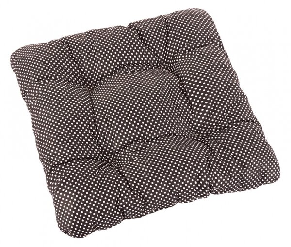 Bellatex sedák prošívaný Adéla 40x40 cm puntík hnědobílý