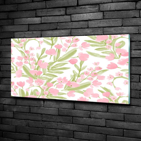 Foto obraz sklo tvrzené Květinový vzor osh-118543536