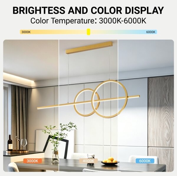 BRILAGI - LED Stmív. lustr na lanku SIGNATURE LED/53W/230V 120 cm zlatá + DO