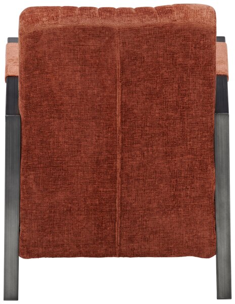 KŘESLO, kov, textil, červenohnědá Ambia Garden - Křesla klasická