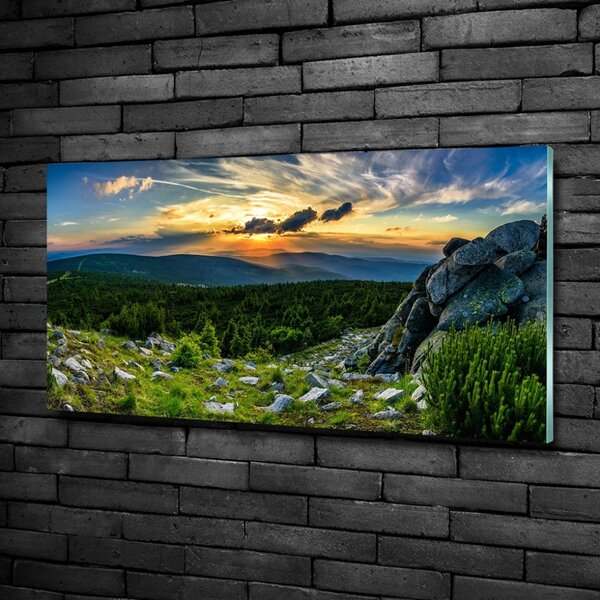 Foto obraz skleněný horizontální Horské panorama osh-118999415