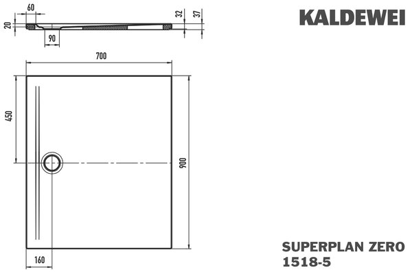 Kaldewei Conoflat obdélníková sprchová vanička 120x90 cm bílá 465500010001