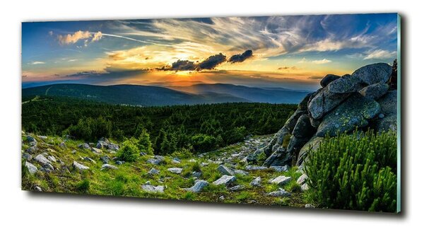 Foto obraz skleněný horizontální Horské panorama osh-118999415