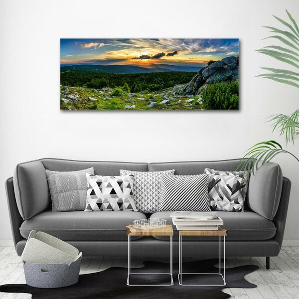 Foto obraz skleněný horizontální Horské panorama osh-118999415