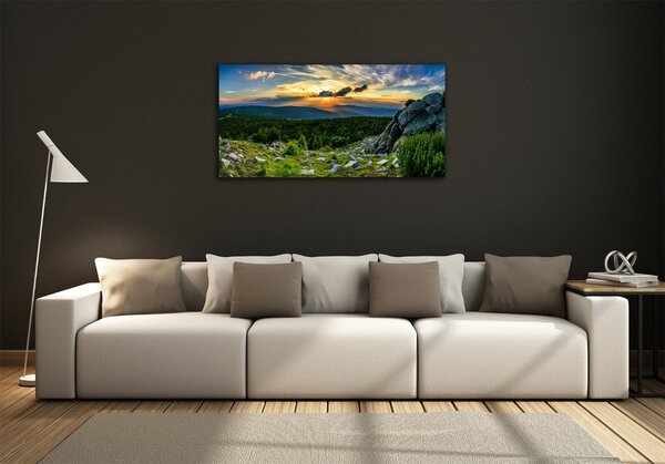 Foto obraz skleněný horizontální Horské panorama osh-118999415