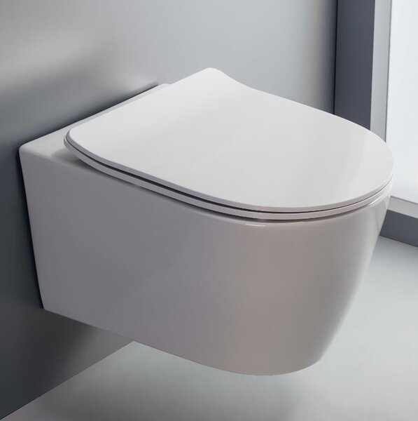 Kronenbach Tube záchodová mísa závěsná bez splachovacího kruhu bílá KB15100TU