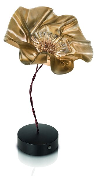 SLAMP LAFT000VLV000BT000EU Lafleur Velvet battery, stolní designová lampička na baterii, 1,3W LED 2700K, výška 26cm