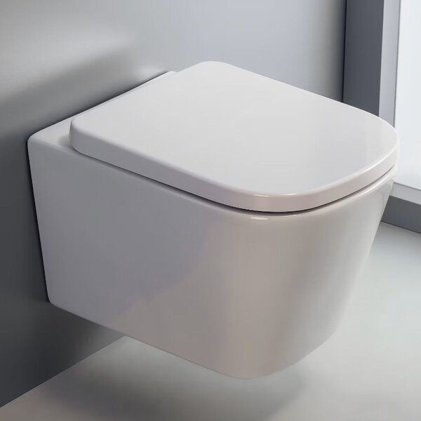 Kronenbach Cube záchodové prkénko s pomalým sklápěním bílá KB94500CU