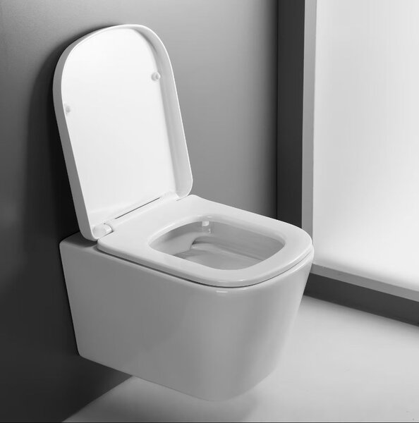 Kronenbach Cube záchodová mísa závěsná bez splachovacího kruhu bílá KB15500CU