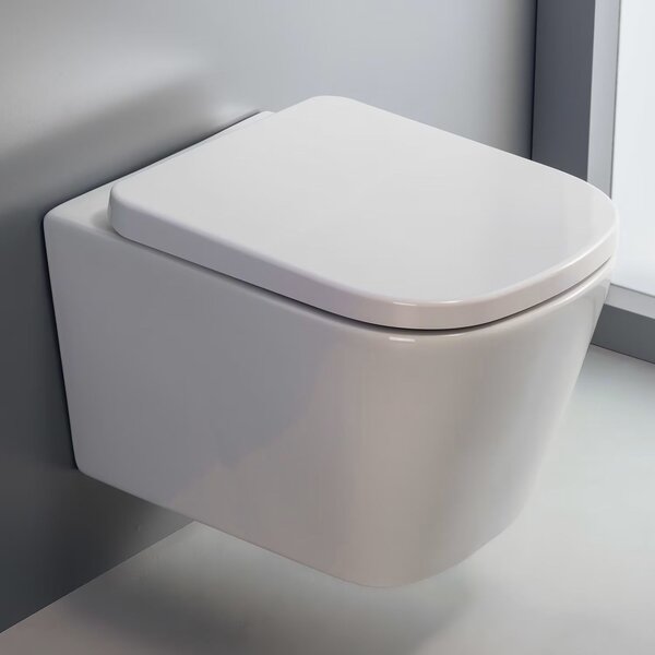 Kronenbach Cube záchodová mísa závěsná bez splachovacího kruhu bílá KB15500CU
