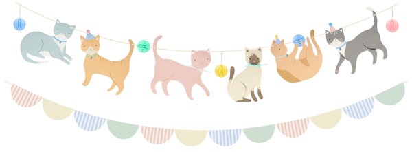Girlanda Cute Kittens 3 m