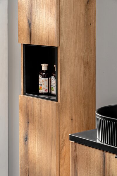 Comad Doplňková koupelnová skříňka vysoká Nova Oak 30 dub coast evoke
