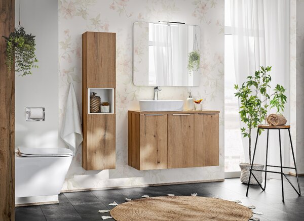 Comad Doplňková koupelnová skříňka vysoká Nova Oak 30 dub coast evoke