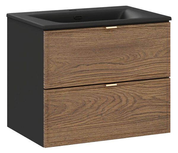 Comad Koupelnová skříňka s keramickým umyvadlem Talia Casella II 60 cm - dub casella