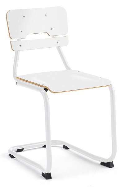 AJ Produkty Školní židle LEGERE I, výška 450 mm, bílá, bílá