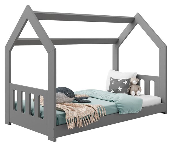 Dětská postel Domeček 160x80 D2C šedá