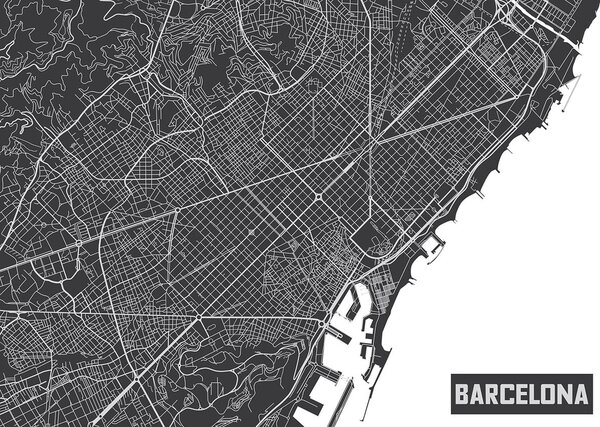 Fototapeta - Mapa Barcelona (152,5x104 cm)