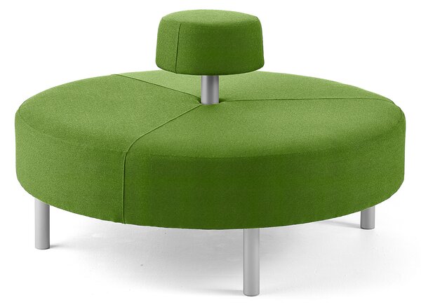 AJ Produkty Kulatá sedačka DOT, kruhové opěradlo, Ø 1300 mm, potah Repetto, luční zelená