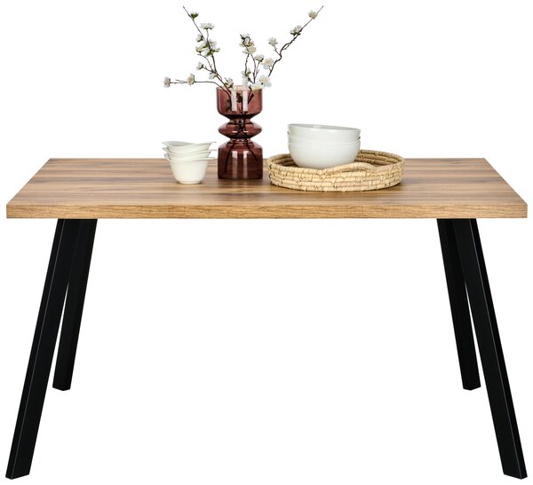 JÍDELNÍ STŮL, černá, barvy dubu, 140/90/76 cm Hom`in