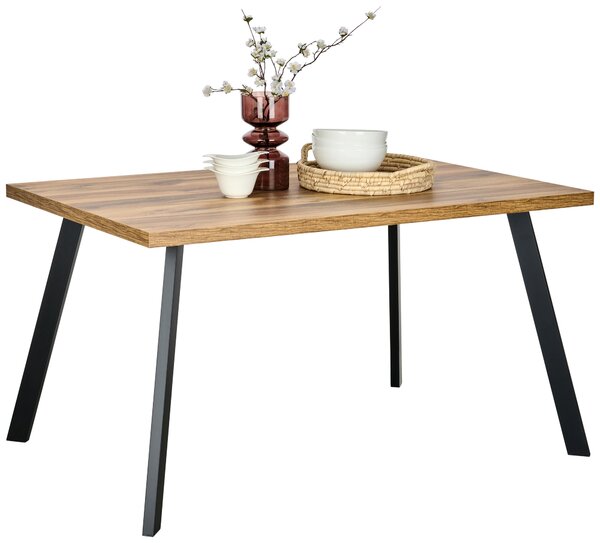JÍDELNÍ STŮL, černá, barvy dubu, 140/90/76 cm Hom`in