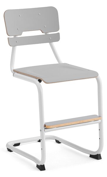 AJ Produkty Školní židle LEGERE III, výška 500 mm, bílá, šedá