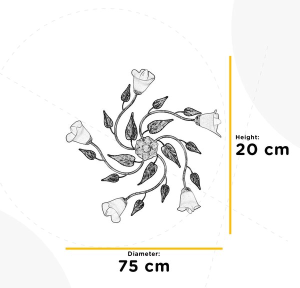 STROPNÍ SVÍTIDLO, 70/70/20 cm - Online Only svítidla, Online Only