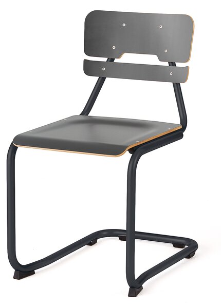 AJ Produkty Školní židle LEGERE II, výška 450 mm, antracitově šedá, antracitově šedá