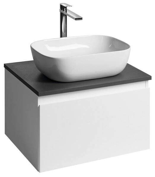 Aqualine Aqualine, ALTAIR skříňka s deskou 58 cm, bílá/antracit břidlice, AI263-03