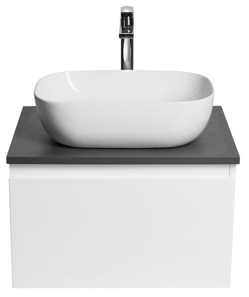 Aqualine Aqualine, ALTAIR skříňka s deskou 58 cm, bílá/antracit břidlice, AI263-03