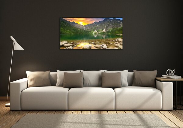 Foto obraz skleněný horizontální Mořské oko Tatry osh-123444571