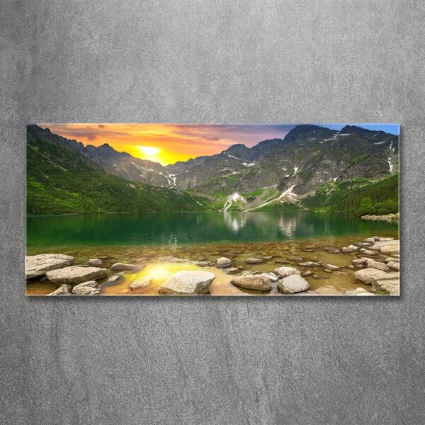 Foto obraz skleněný horizontální Mořské oko Tatry osh-123444571