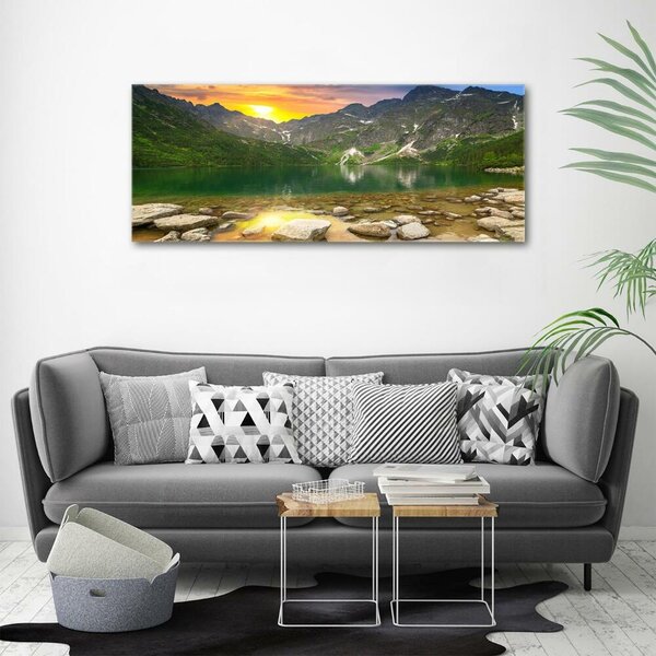 Foto obraz skleněný horizontální Mořské oko Tatry osh-123444571