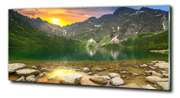 Foto obraz skleněný horizontální Mořské oko Tatry osh-123444571