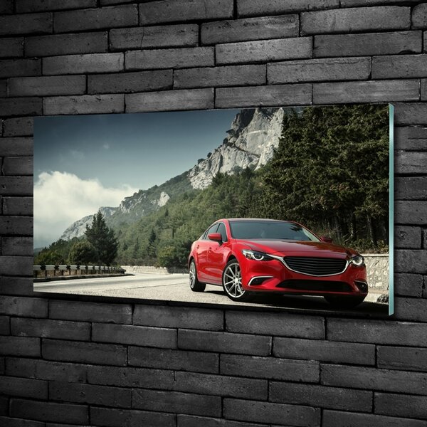 Foto obraz sklo tvrzené Auto v horách osh-123522493