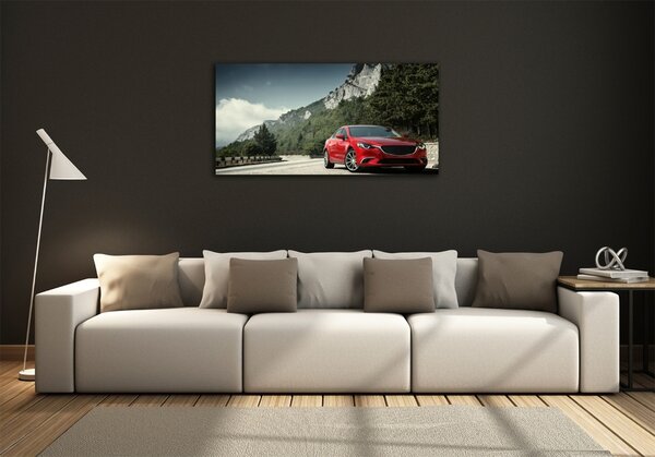 Foto obraz sklo tvrzené Auto v horách osh-123522493