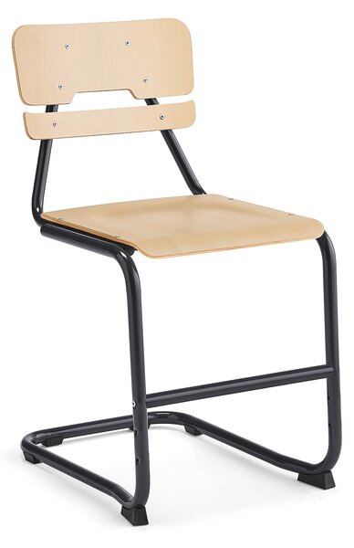 AJ Produkty Školní židle LEGERE II, výška 500 mm, antracitově šedá, bříza