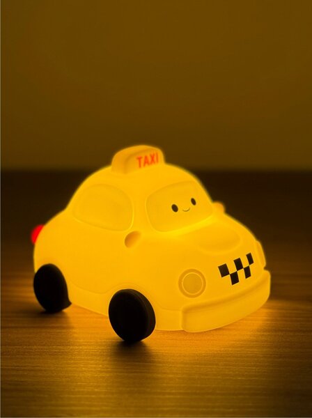 LED2 dětská lampička Auto TAXI LED teplá bílá nabíjecí USB