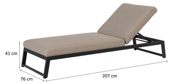 Doppler MELIA LIKA-TEX® zahradní lehátko mocca Doppler