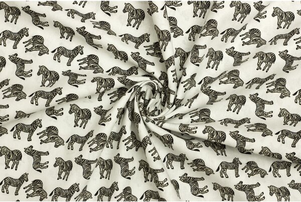 Bavlněné plátno - Zebra