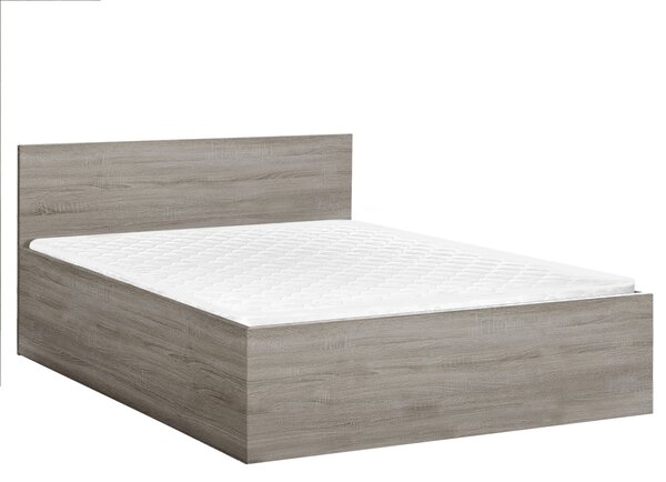 Postel SOFIA 120 x 200 cm, dub lanýž s lamelovým roštem a matrací Deluxe 10 cm