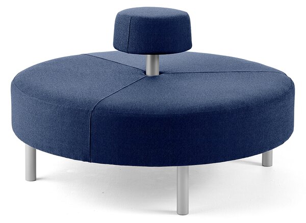 AJ Produkty Kulatá sedačka DOT, kruhové opěradlo, Ø 1300 mm, potah Zone, tmavě modrá