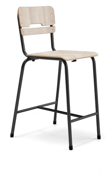 AJ Produkty Školní židle SCIENTIA, sedák 390x390 mm, výška 650 mm, antracitová/jasan