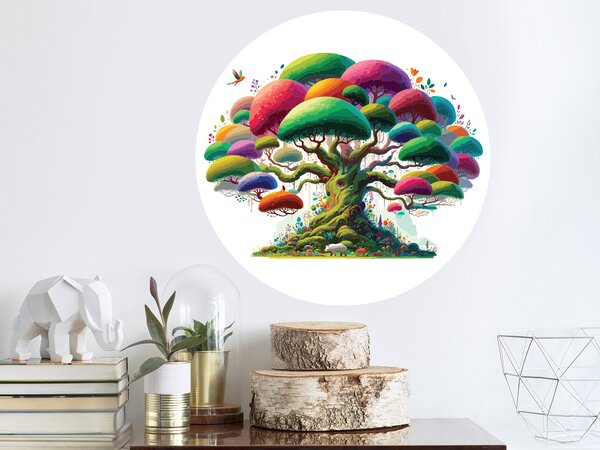 Strom s barevnými listy arch 42 x 42 cm